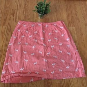 Super Cute Talbots Flamingo skirt size 10
